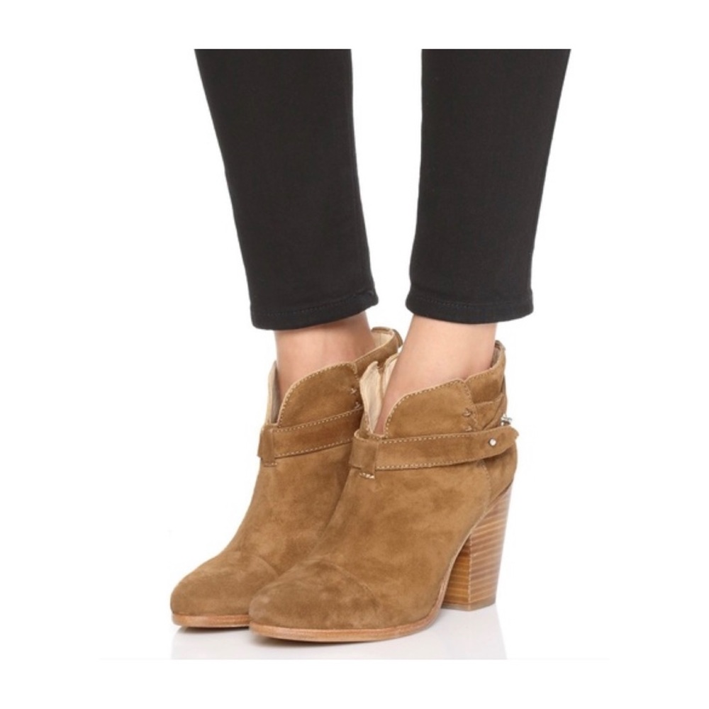 Rag & Bone Harrow Suede Booties | Tan Suede | Size 37